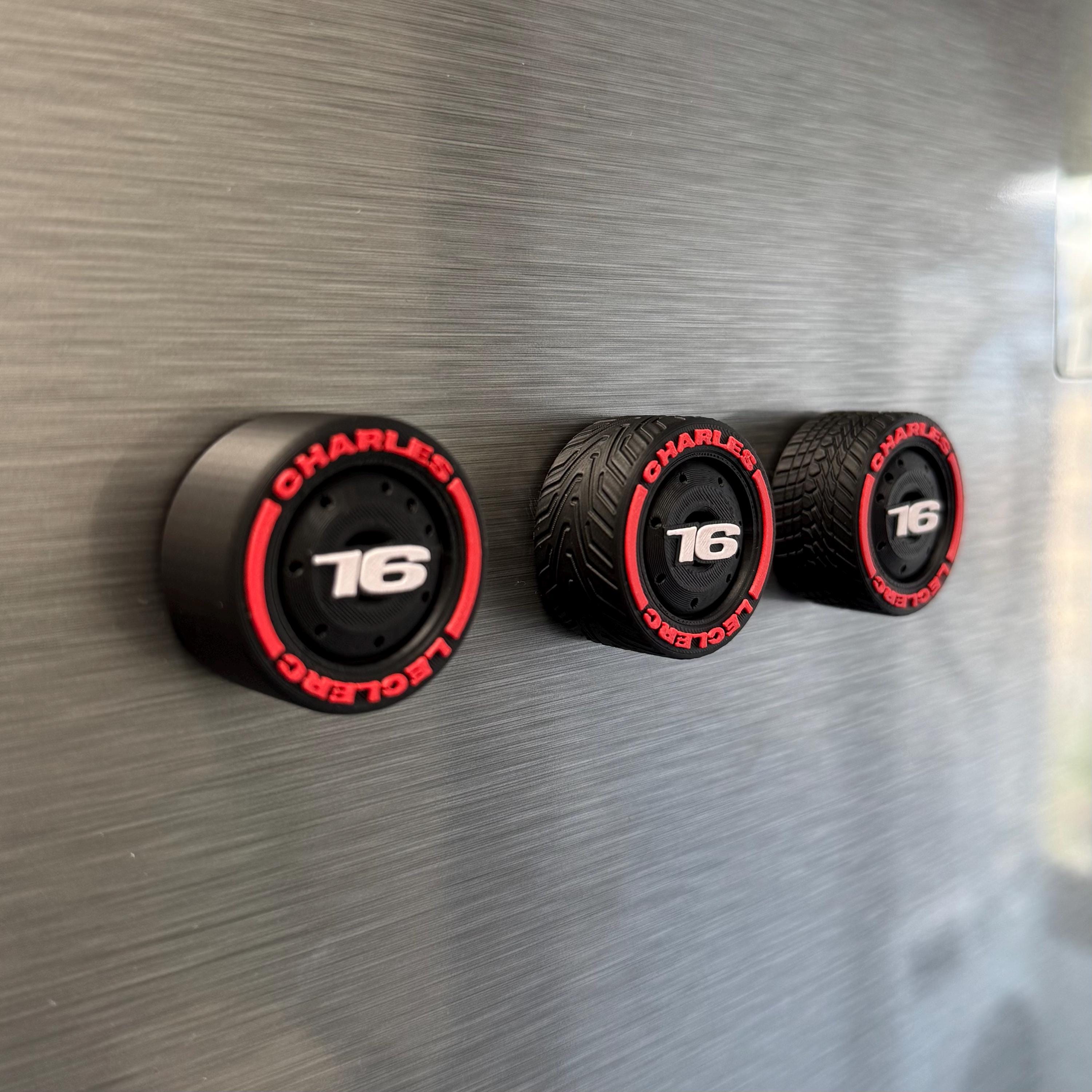 Red Scuderia F1 Team Tire Magnets