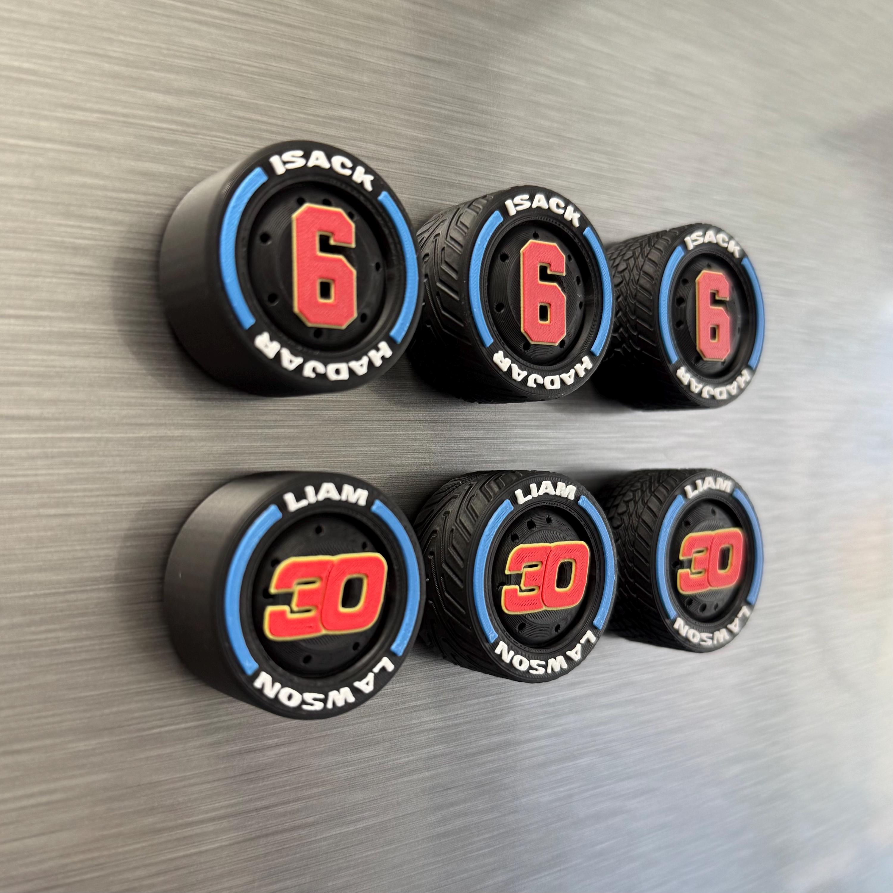 Racing Bulls F1 Team Tire Magnets
