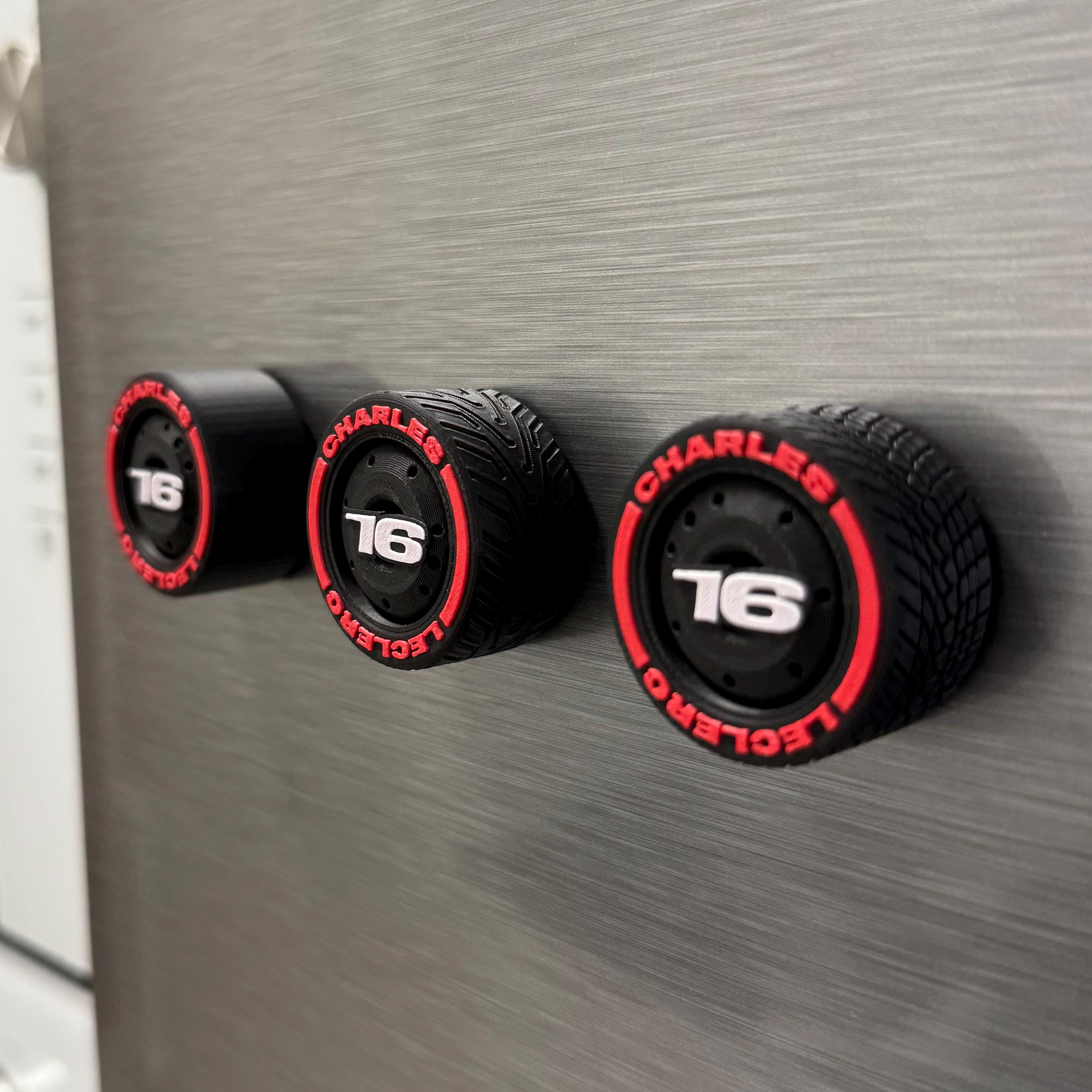 Red Scuderia F1 Team Tire Magnets