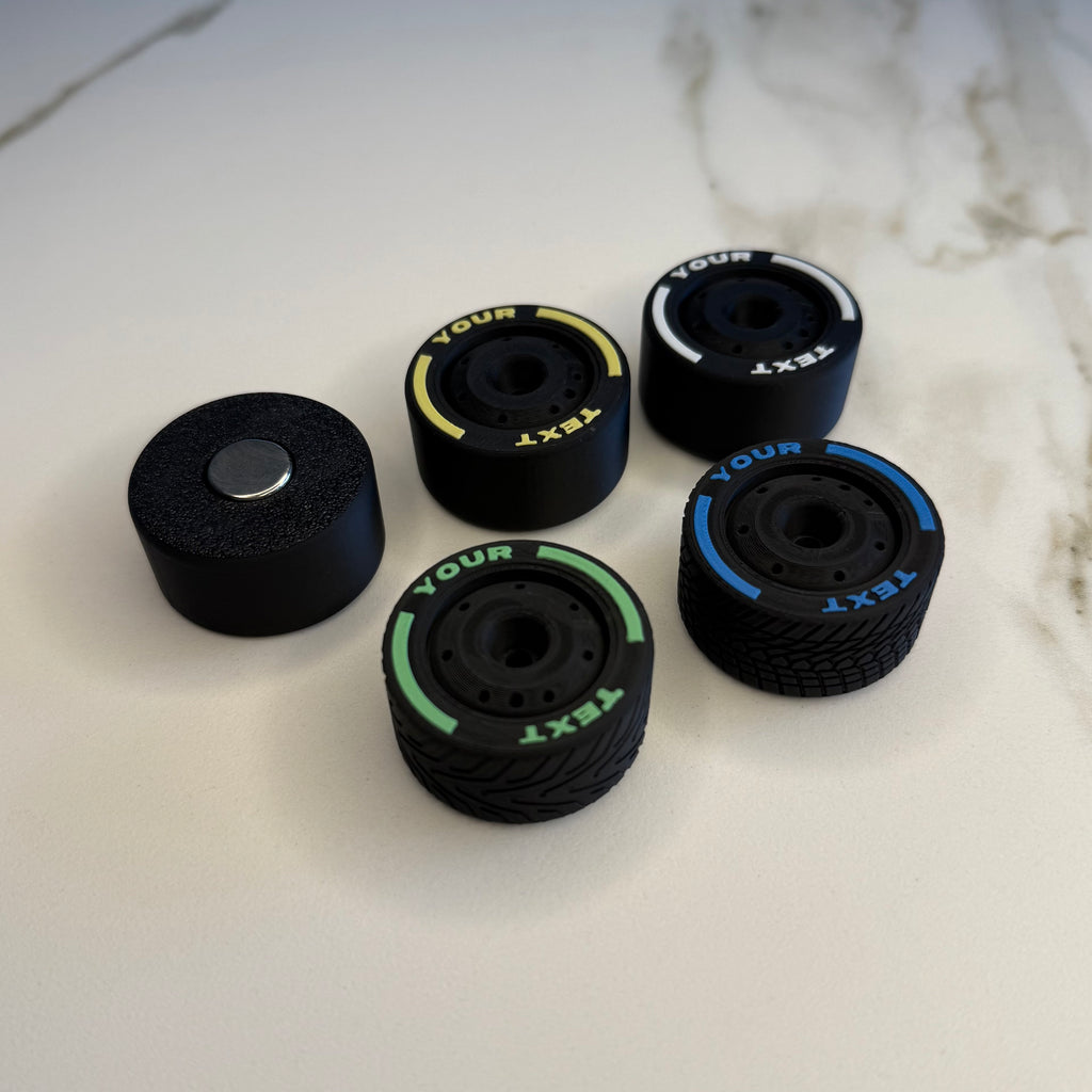 Custom F1 Tire Fridge Magnets
