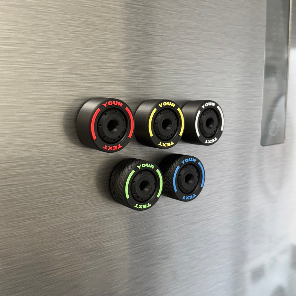 Custom F1 Tire Fridge Magnets