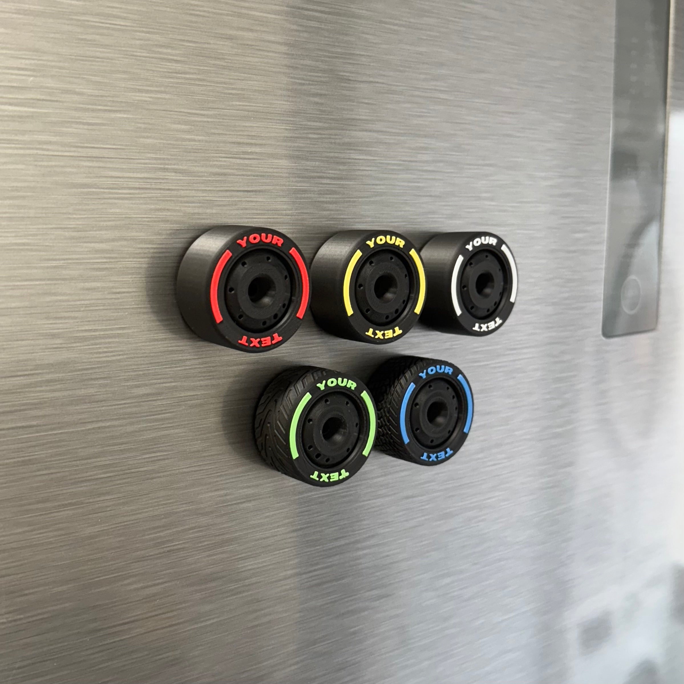 Custom F1 Tire Fridge Magnets