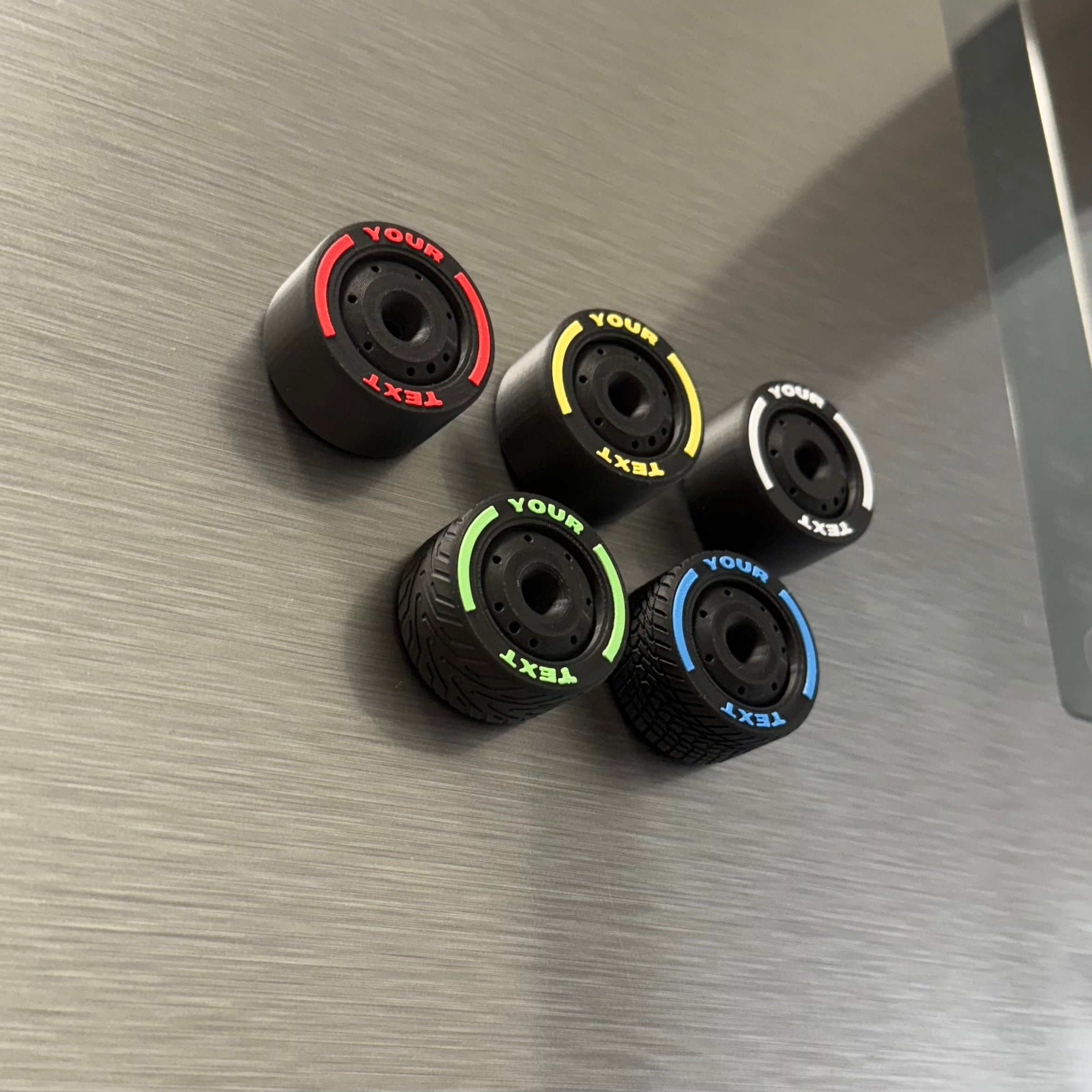 Custom F1 Tire Fridge Magnets