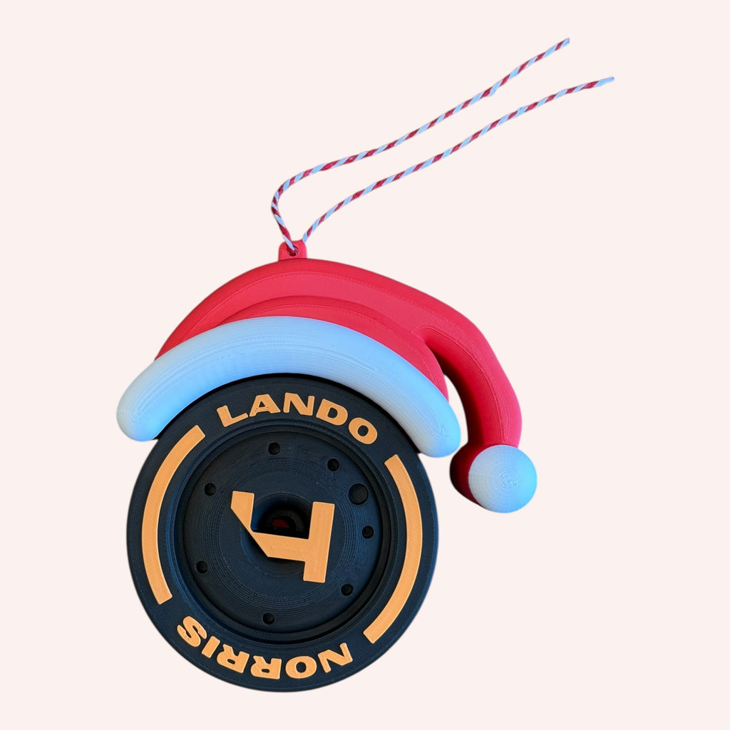 Lando Norris Christmas F1 Tire Ornament
