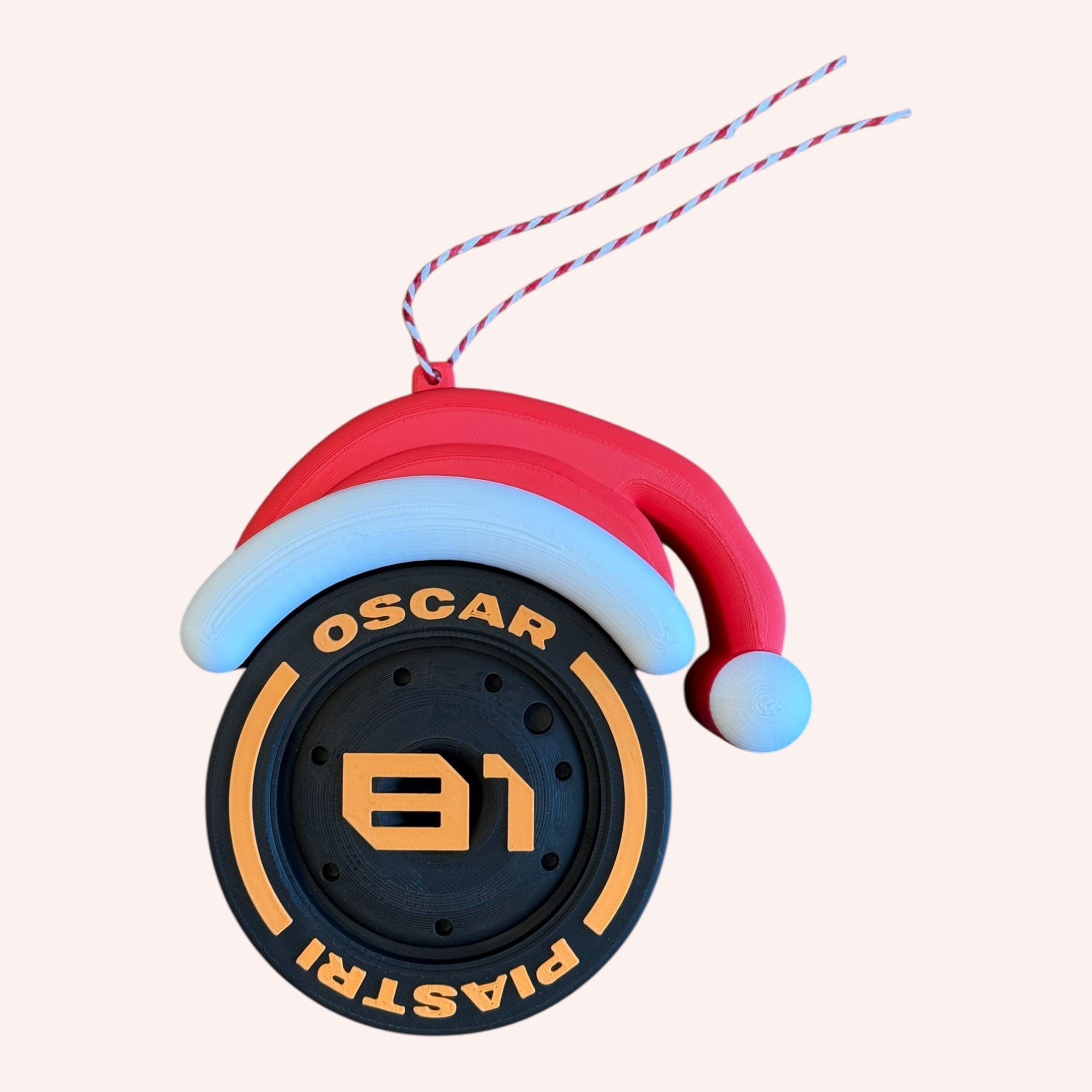 Oscar Piastri Christmas F1 Tire Ornament