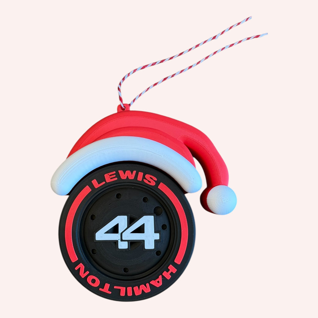 Lewis Hamilton Christmas F1 Tire Ornament
