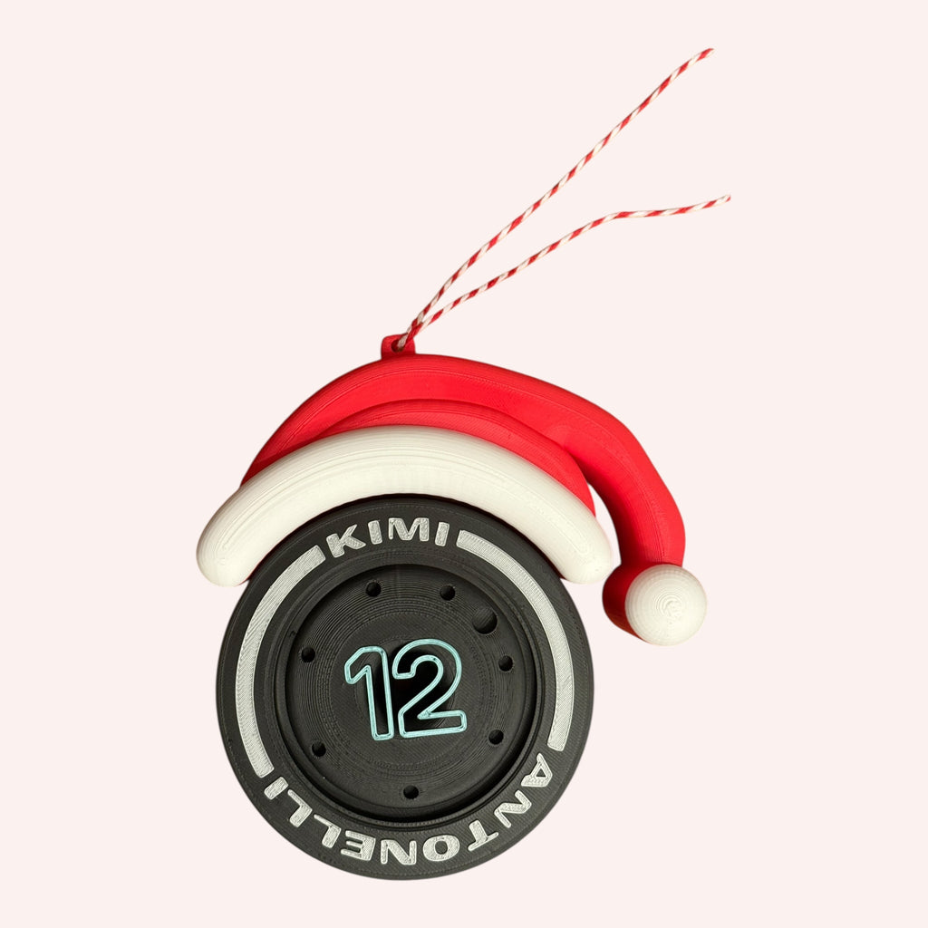 Kimi Antonelli Christmas F1 Tire Ornament
