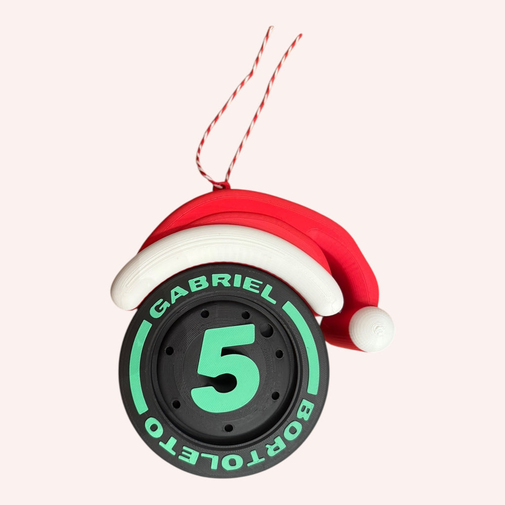 Gabriel Bortoleto F1 Tire Christmas Ornament