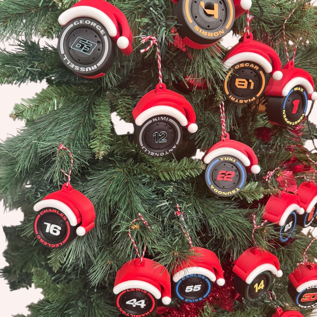 Full 2025 F1 Grid Christmas mini Ornament Set