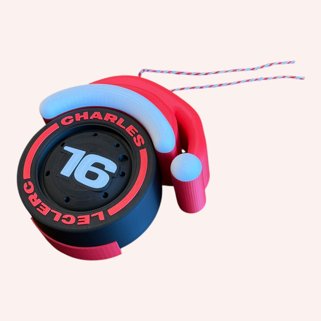 Charles Leclerc Christmas F1 Tire Ornament