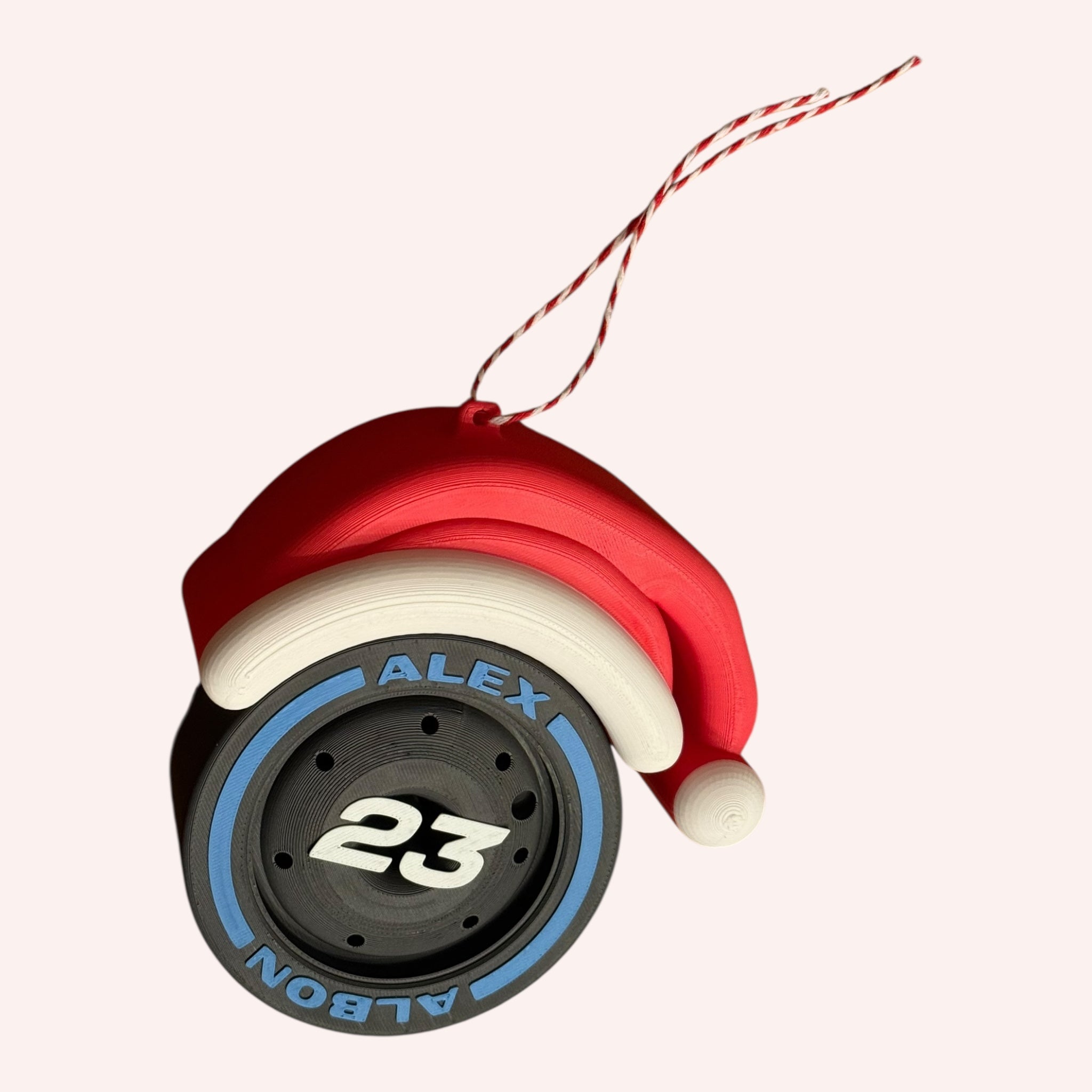 Alex Albon Christmas F1 Tire Ornament