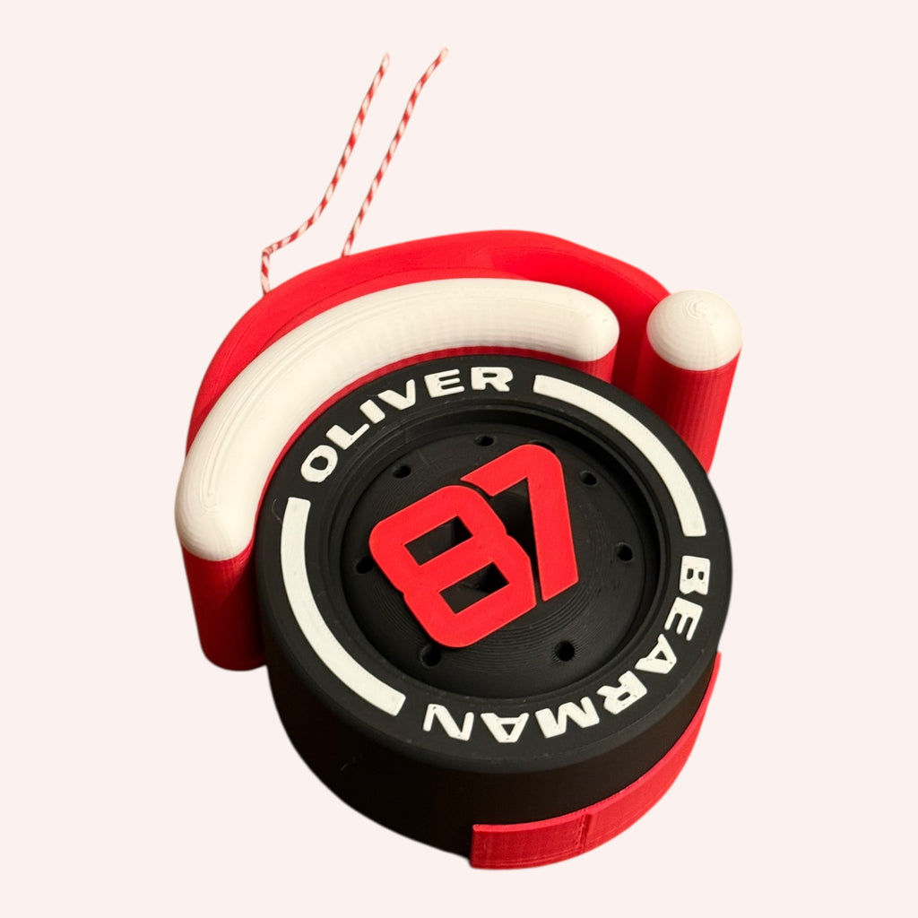 Oliver Bearman Christmas F1 Tire Ornament