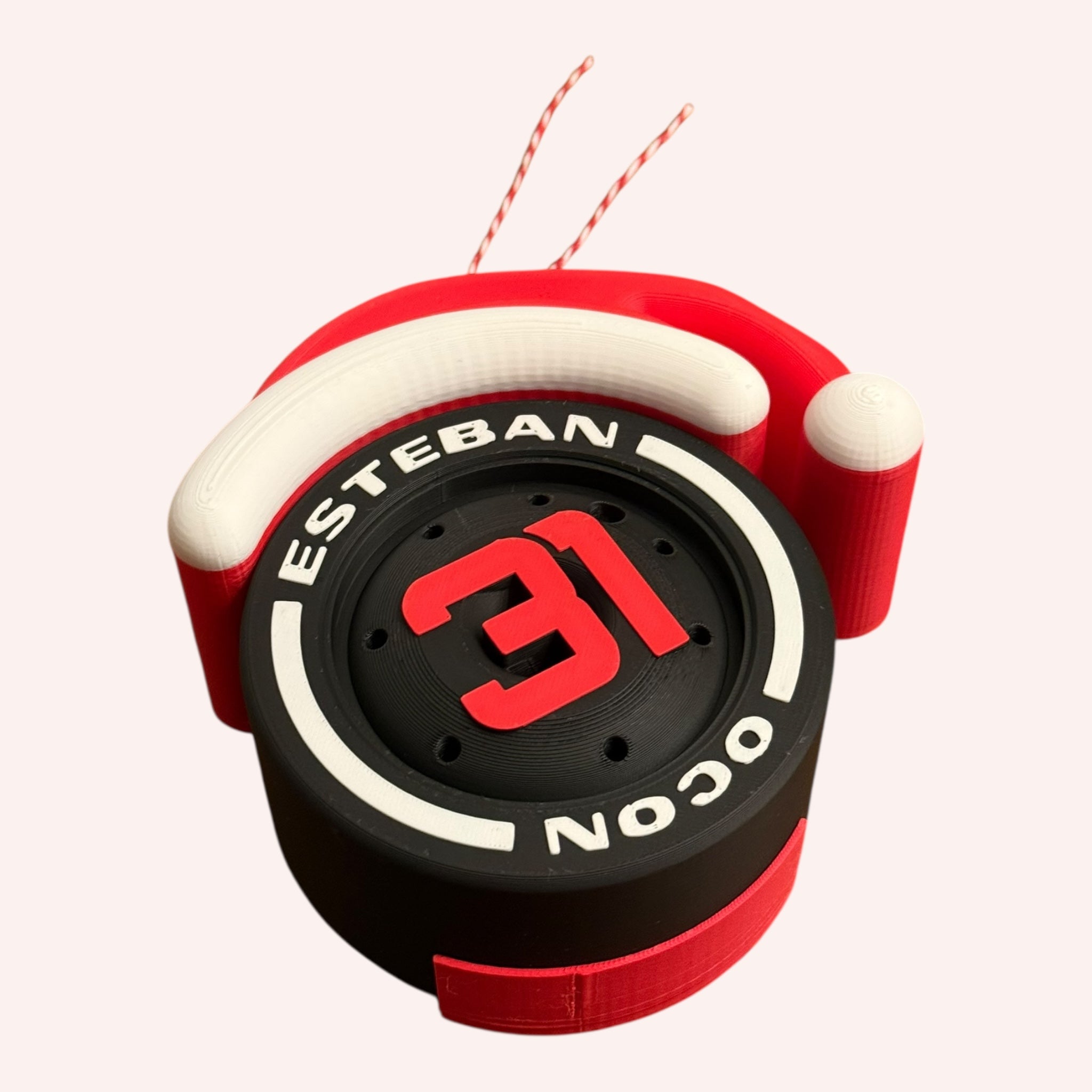 Esteban Ocon Christmas F1 Tire Ornament