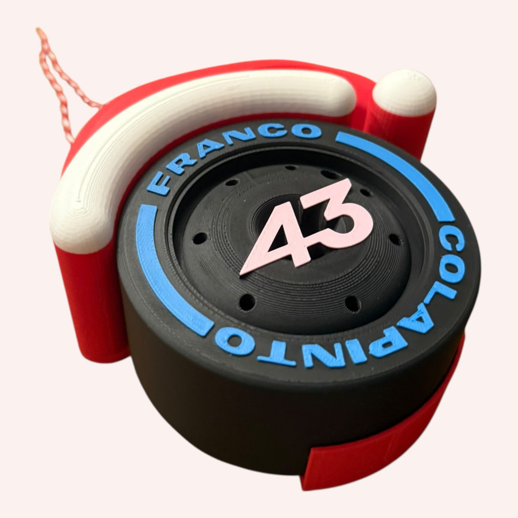 Franco Colapinto F1 Christmas Ornament