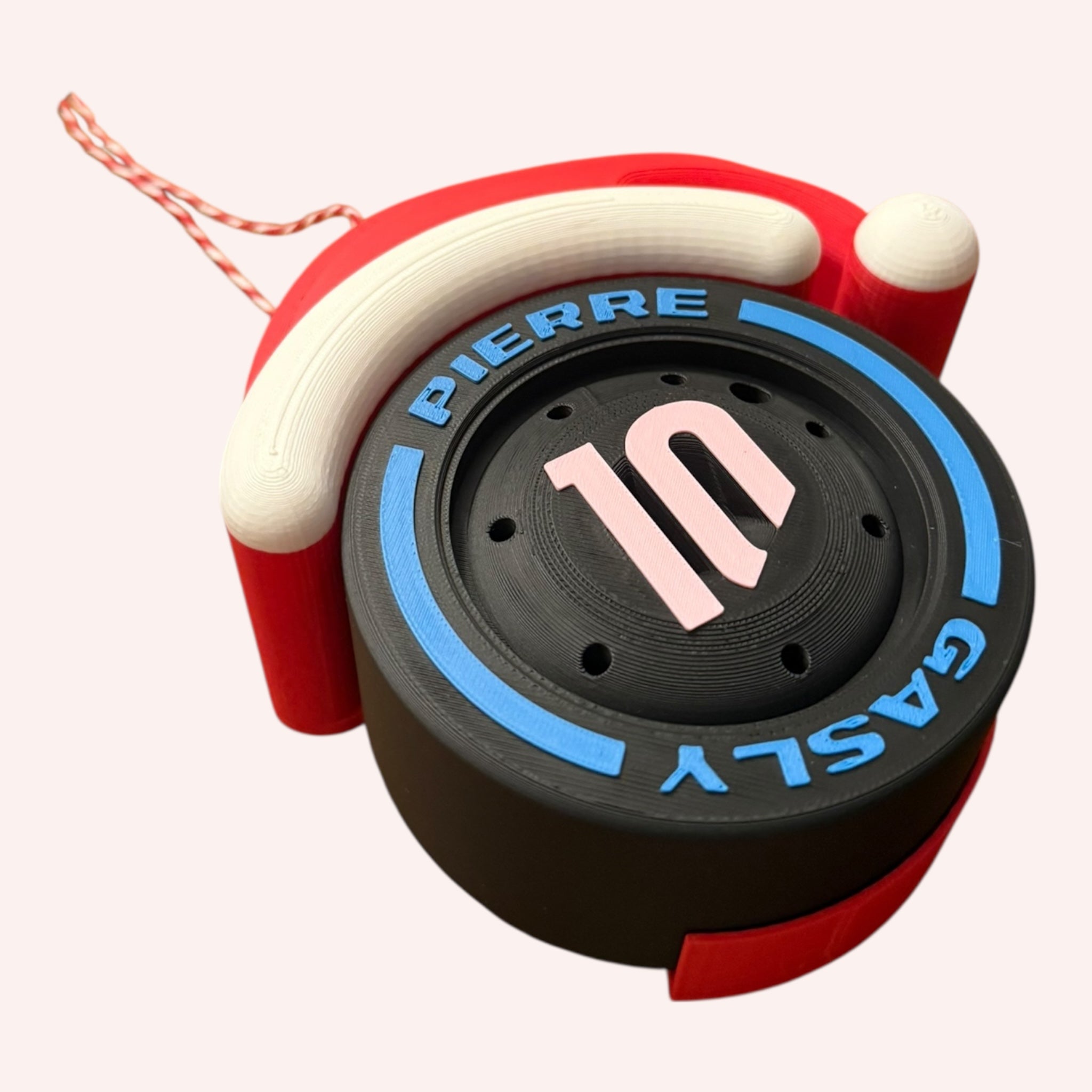 Pierre Gasly F1 Christmas Ornament