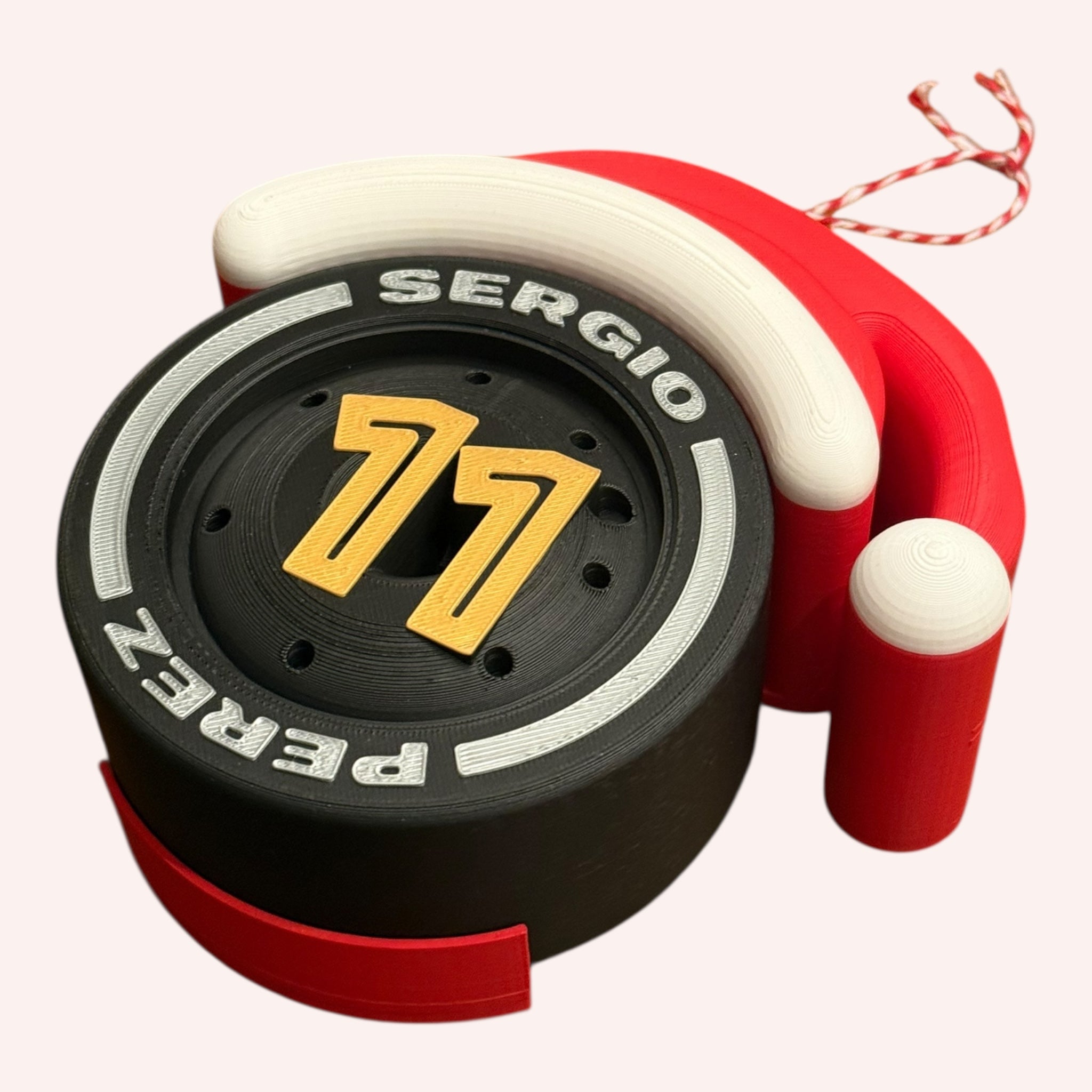 Sergio Pérez Racing Tire Christmas Ornament