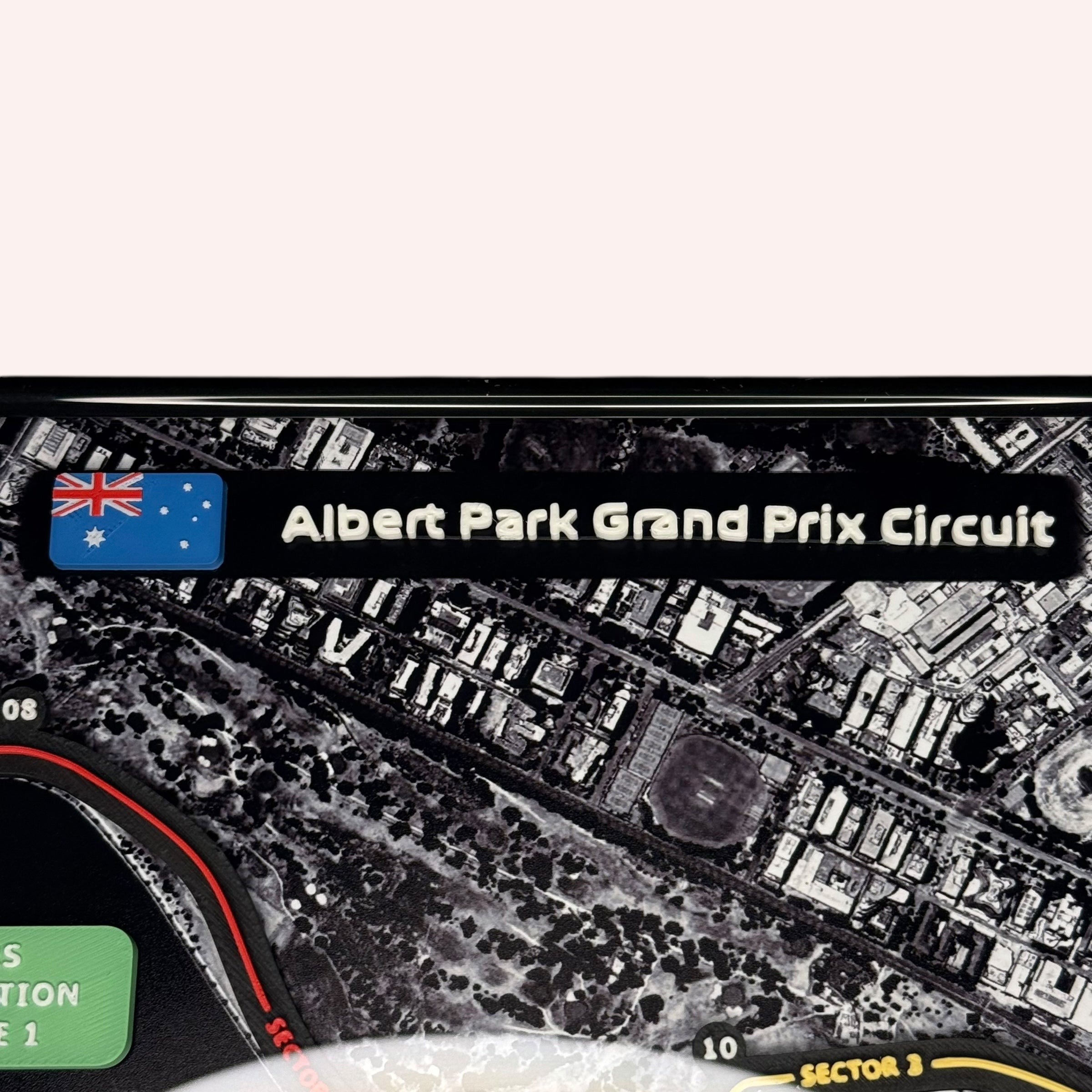Albert Park Circuit Wall Art F1 Track Map Australia Grand Prix Racing Decor Framed Motorsport Gift for Formula 1 Fans & Collectors