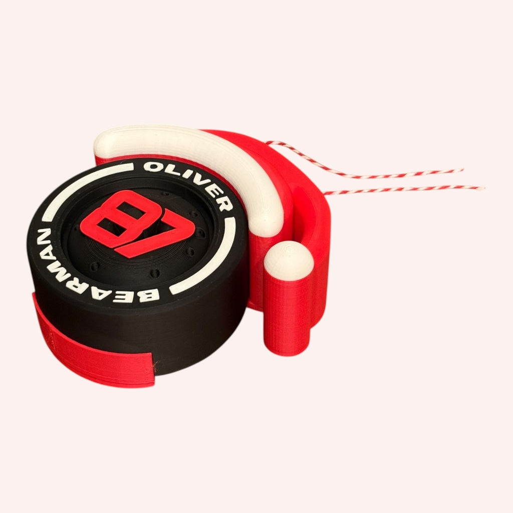 Oliver Bearman Christmas F1 Tire Ornament