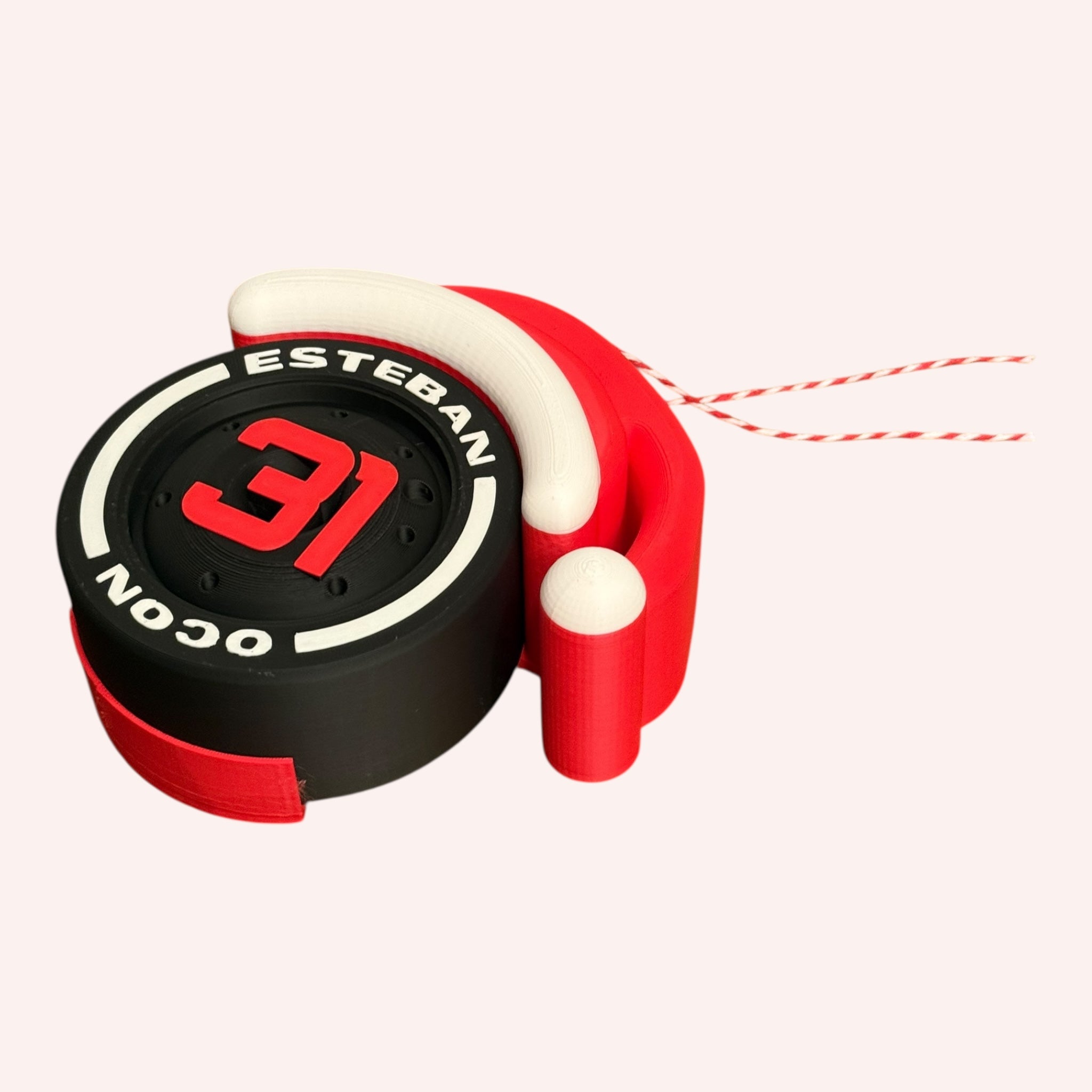 Esteban Ocon Christmas F1 Tire Ornament