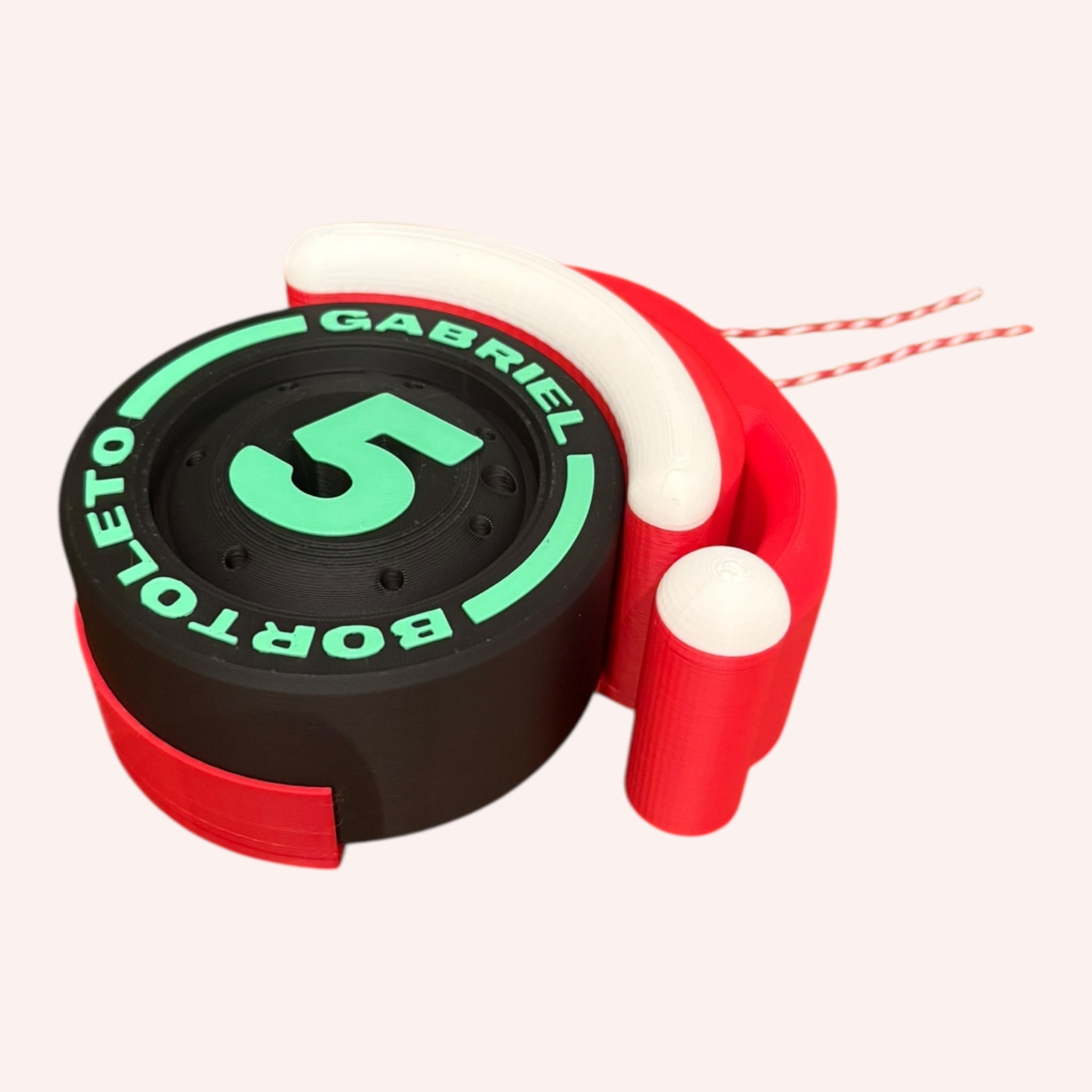 Gabriel Bortoleto F1 Tire Christmas Ornament