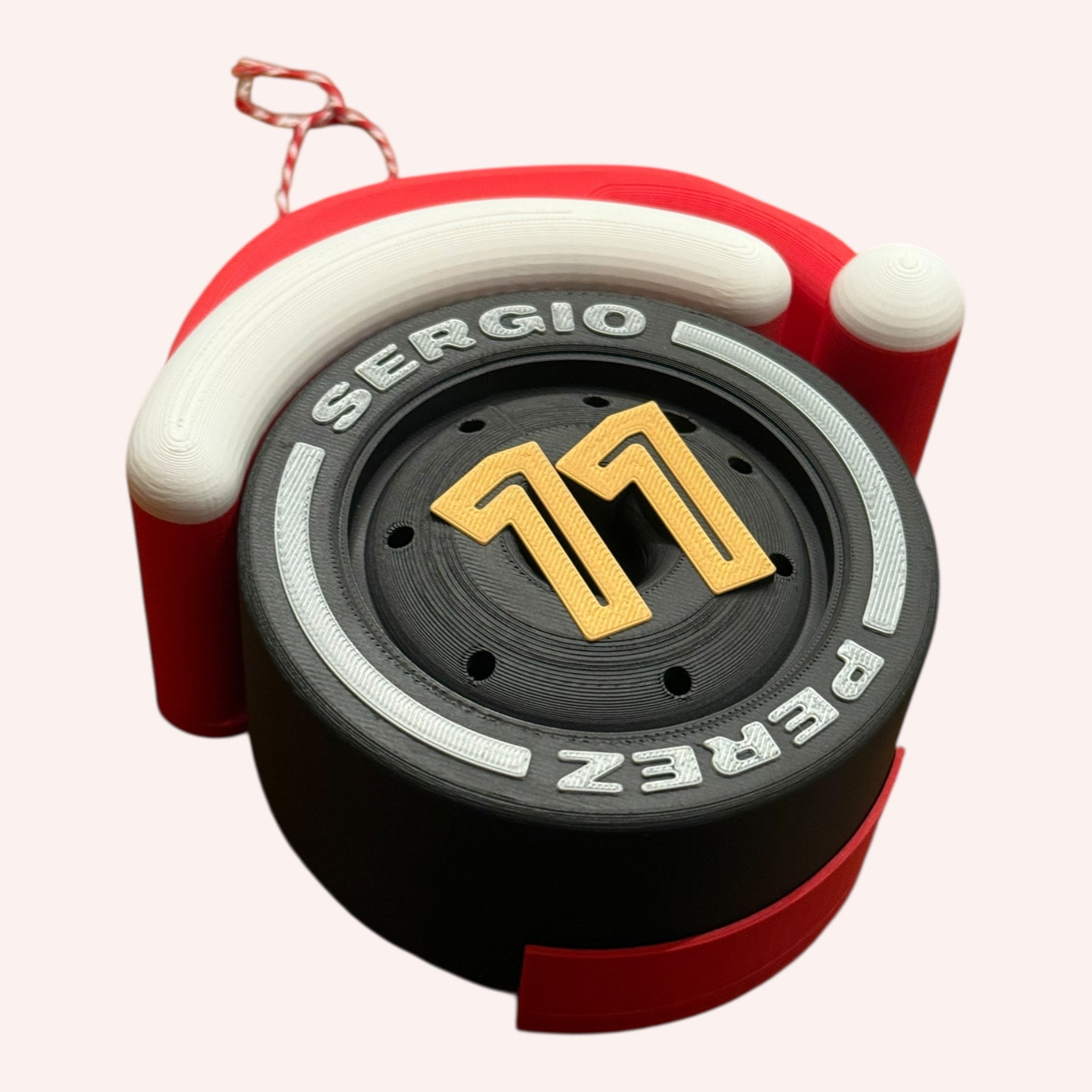 Sergio Pérez Racing Tire Christmas Ornament