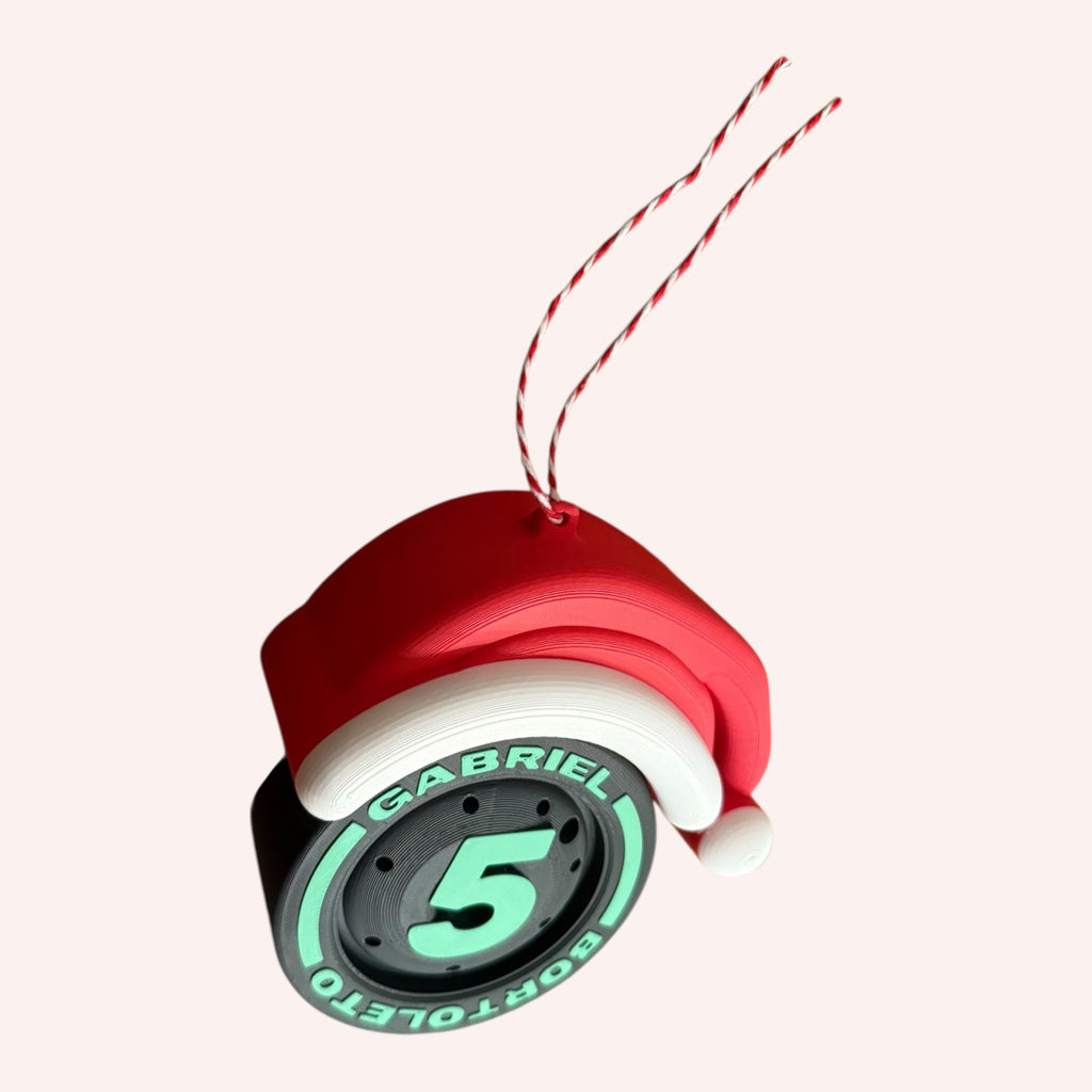 Gabriel Bortoleto F1 Tire Christmas Ornament