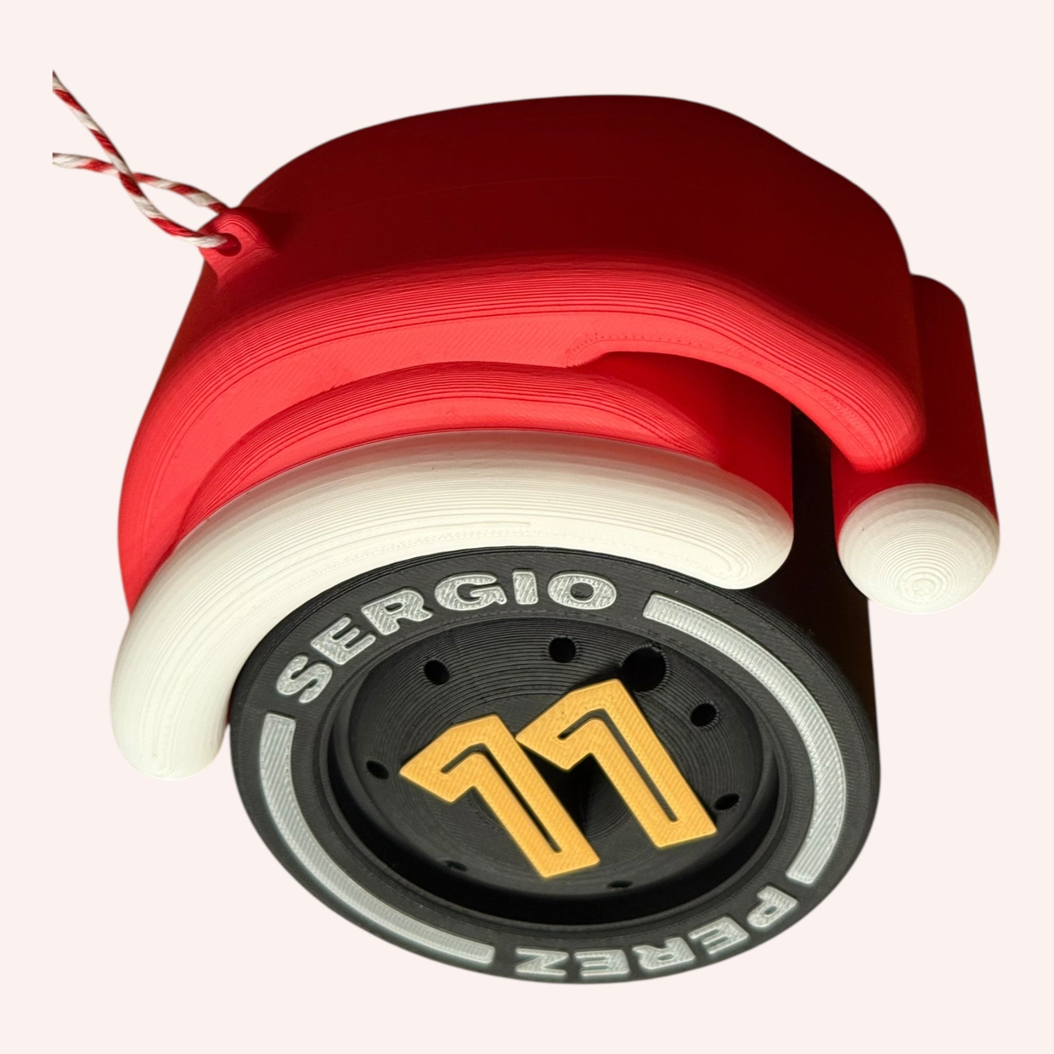 Sergio Pérez Racing Tire Christmas Ornament