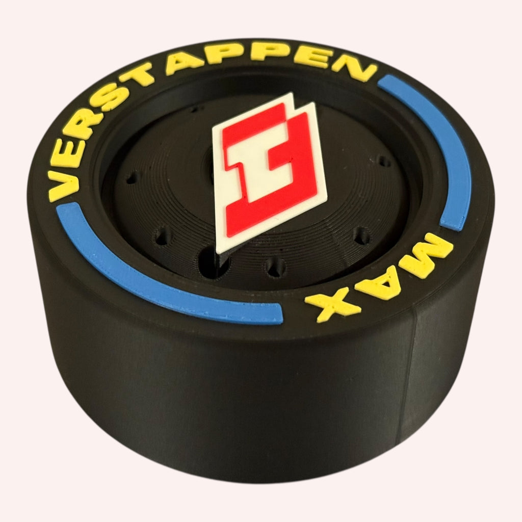 Max Verstappen Racing Tire Display – Dual Number 3/1 Hybrid Design