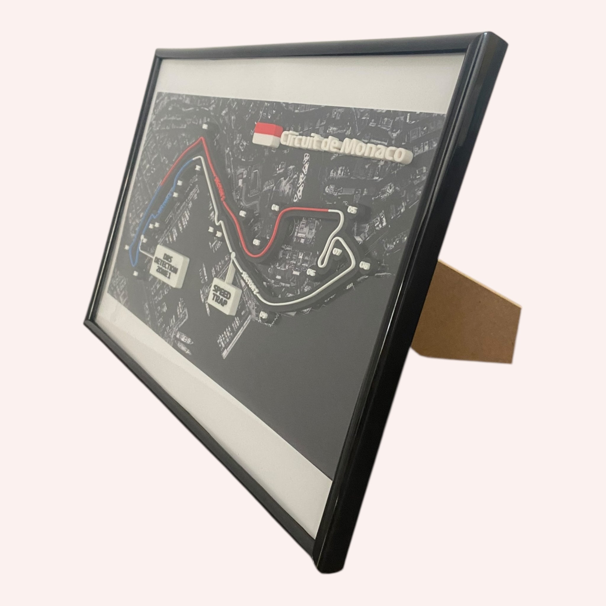 Monaco F1 Track Map on Aerial City Photo Framed Wall Art Ideal for Motorsport Enthusiasts and Unique Home Decor Formula 1