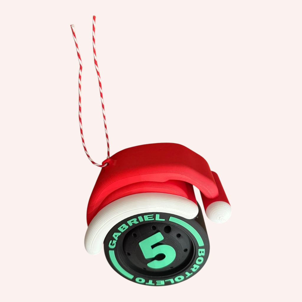 Gabriel Bortoleto F1 Tire Christmas Ornament