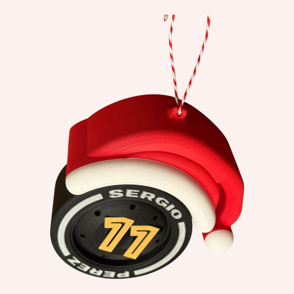 Sergio Pérez Racing Tire Christmas Ornament