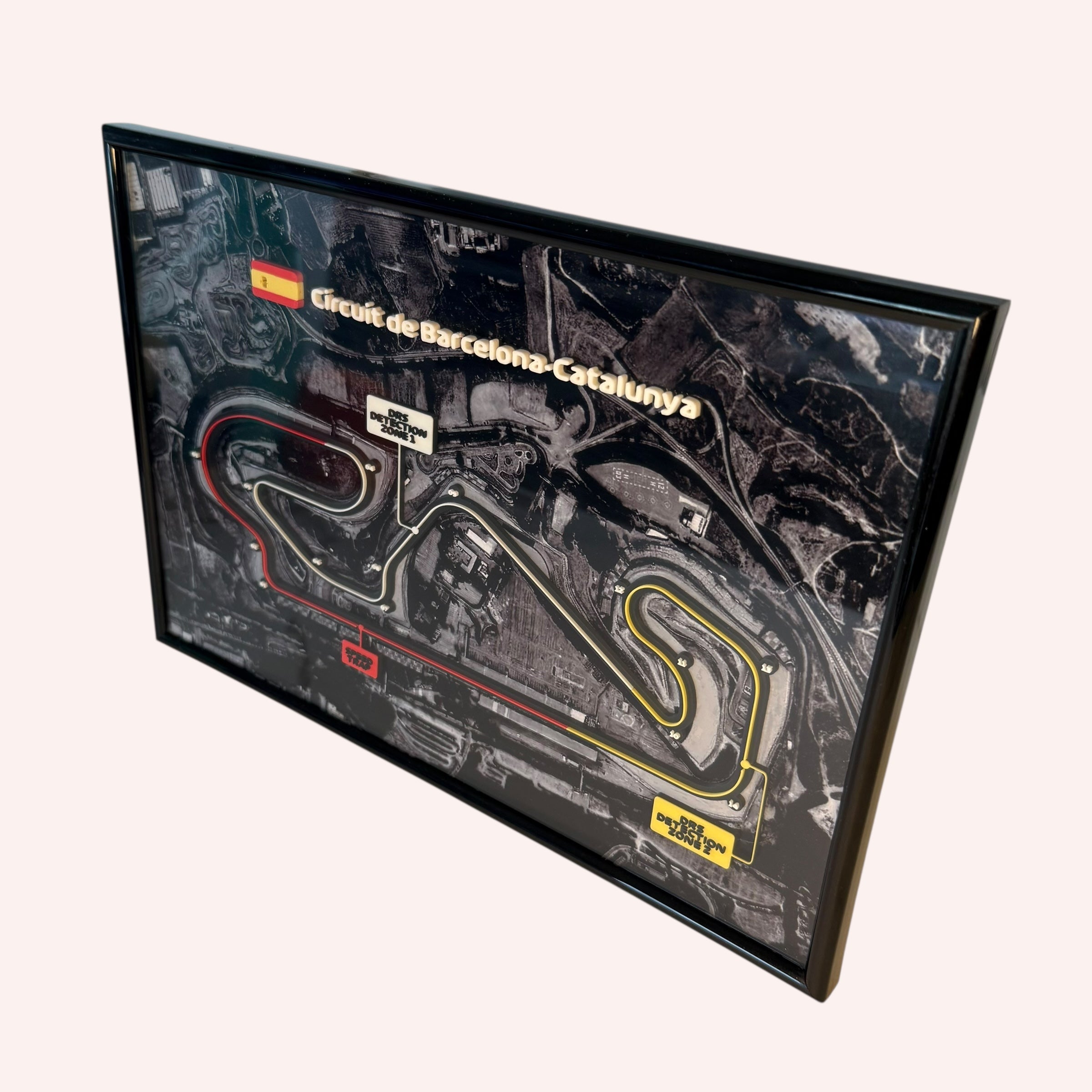 Circuit de Barcelona-Catalunya Wall Art – Framed Track Map, Motorsport-Inspired Decor, Racing Enthusiast Gift, Unique Wall Display