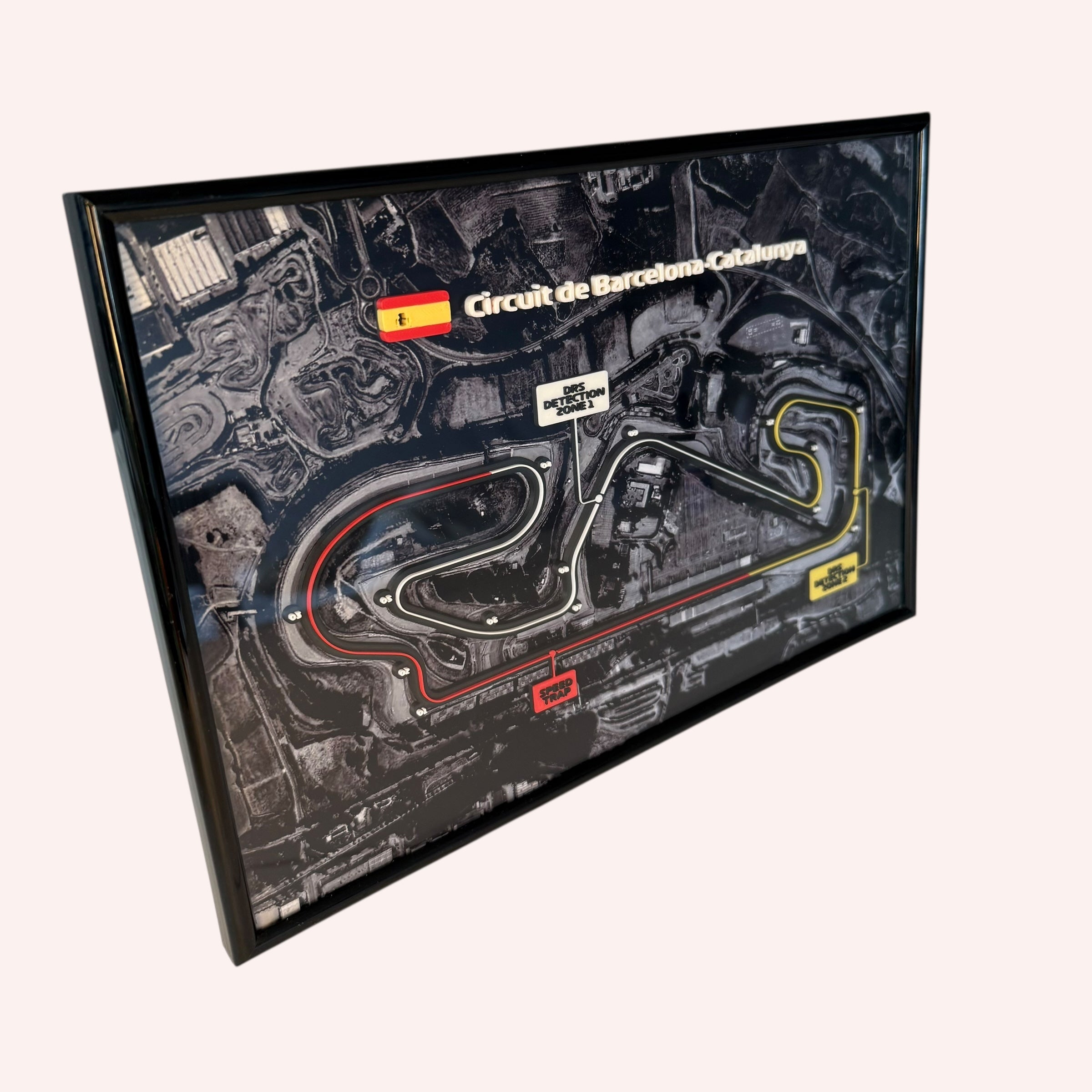 Circuit de Barcelona-Catalunya Wall Art – Framed Track Map, Motorsport-Inspired Decor, Racing Enthusiast Gift, Unique Wall Display