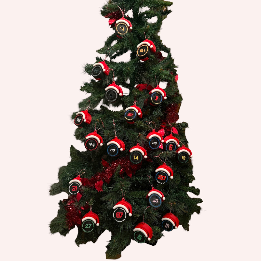 Full 2025 F1 Grid Christmas mini Ornament Set