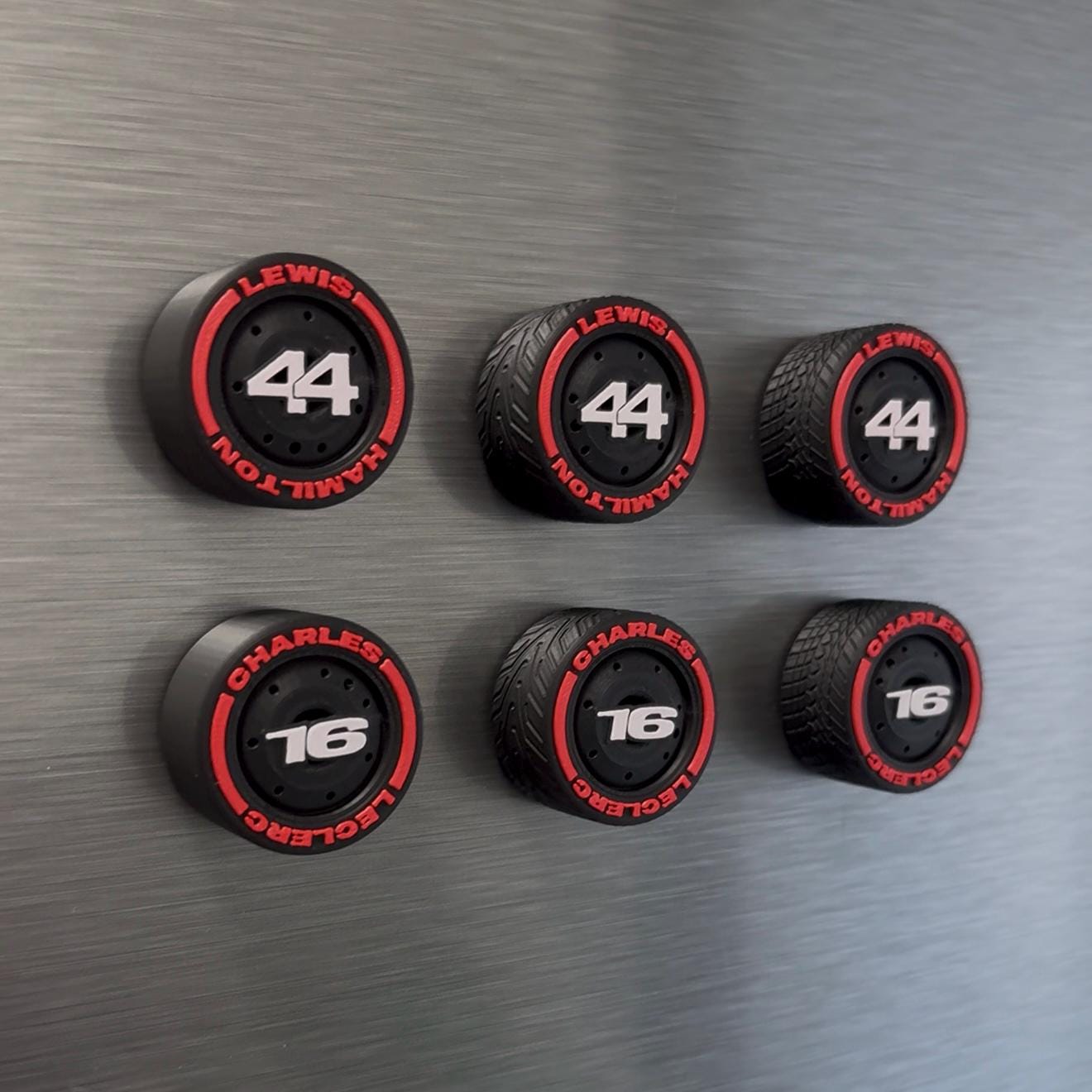Red Scuderia F1 Team Tire Magnets